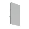 klus kunststoff led endkappe 4050-w profile fur Grau