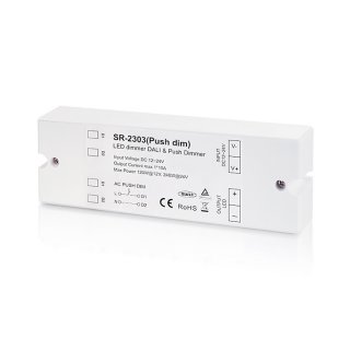 DALI-2 stmievač LED pásikov Lux Miners SR-2303-PUSH-DIM | 1x10A
