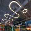 Závesné rohové LED svietidlo L tvaru KLUŚ SERPENT ZW L90PW | 16W