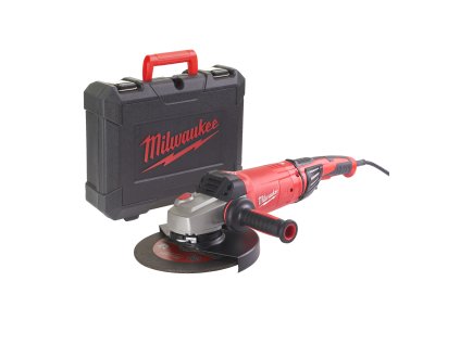 Milwaukee AGVKB 24-230 EKX DMS KIT, 2400 W 230 mm velká úhlová bruska s brzdou, bezpečnostní spojkou a AVS systémem, deadman spínačem a funkcí FIXTECTM, v přepravním kufru
