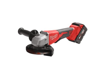 Milwaukee M18 BLSAG125XPD-402X,  M18 bezuhlíková úhlová bruska 125 mm s kolébkovým spínačem se 2 akumulátory a inteligentní nabíječkou