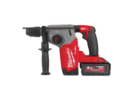 Milwaukee M18 FHX-552X, M18 FUEL™ akumulátorové 4-režimové kladivo 26 mm SDS-PLUS se sklíčidlem FIXTEC™ v setu se 2 akumulátory M18 HB5.5 a rychlonabíječkou M12-18 FC v HD boxu