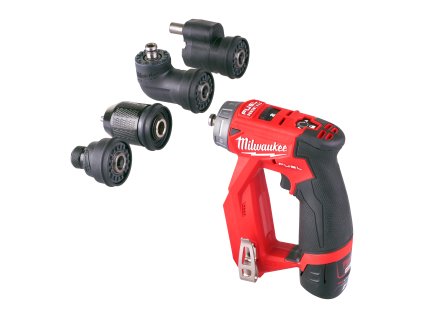 Milwaukee M12 FDDXKIT-202X, Aku vrtací šroubovák s vyměnitelnými nástavci akumulátorové řady M12 FUEL™ v setu se 2 akumulátory M12 B2 a nabíječkou C12 C v HD boxu
