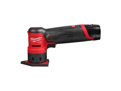 Milwaukee M12 FDSS-422X, Aku  bodová vibrační bruska akmulátorové řady M12 FUEL™ v setu s akumulátory M12 B4 a M12 B2 a nabíječkou C12 C v HD boxu