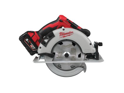 Milwaukee M18 BLCS66-502X, Aku 66 mm bezuhlíková okružní pila na dřevo a plast akumulátorové řady M18™ v setu se 2 akumulátory M18 B5 a rychlonabíječkou M12-18 FC v HD boxu