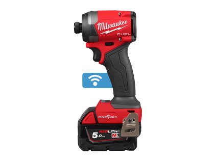 Milwaukee M18 ONEID3-502X Set aku ¼″ Hex rázového utahováku akumulátorové řady M18 FUEL™ ONE-KEY™ se 2 akumulátory M18 B5 a rychlonabíječky M12-18 FC v HD boxu