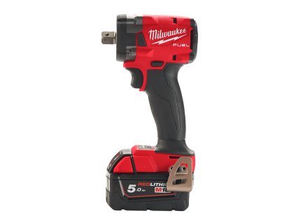 Milwaukee M18 FIW2P12-502X, Malý aku ½″ rázový utahovák s aretačním čepem akumulátorové řady M18 FUEL™ v setu se 2 akumulátory M18 B5 a rychlonabíječkou M12-18 FC v HD boxu