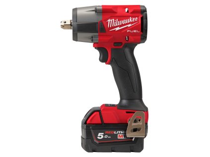 Milwaukee M18 FMTIW2P12-502X, Aku ½″ rázový utahovák s aretačním čepem akumulátorové řady M18 FUEL™ v setu se 2 akumulátory M18 B5 a rychlonabíječkou M12-18 FC v HD boxu