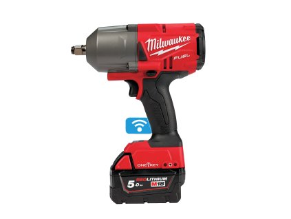 Milwaukee M18 ONEFHIWF12-502X, Aku  ½″ rázový utahovák s pojistným kroužkem akumulátorové řady M18 FUEL™ ONE-KEY™ v setu se 2 akumulátory M18 B5 a rychlonabíječkou M12-18 FC v HD boxu
