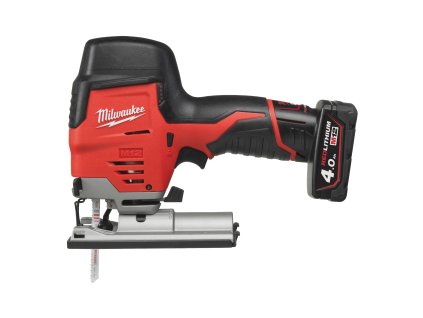 Milwaukee M12 JS-402B, Aku kompaktní přímočará pila akumulátorové řady M12™ v setu se 2 akumulátory M12 B4 a nabíječkou C12 C v transportní tašce 