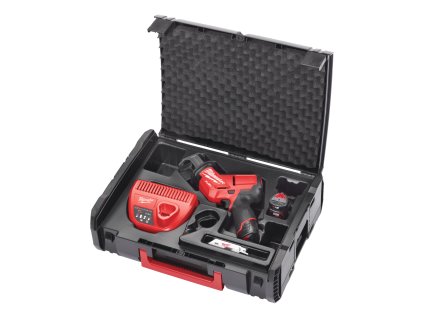 Milwaukee M12 CHZ-202X, Kompaktní aku pilka na kov HACKZALL™ akumulátorové řady M12 FUEL™ v setu se 2 akumulátory M12 B2 a nabíječkou C12 C v HD boxu