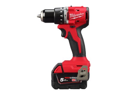 Milwaukee M18 BLPDRC-502C Sada aku kompaktní bezuhlíkové příklepové vrtačky akumulátorové řady M18™ se 2 akumulátory M18 B5 a inteligentní nabíječkou M12-18 C v transportním kufru