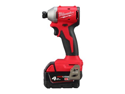 Milwaukee M18 BLIDRC-402C Sada aku kompaktního bezuhlíkového rázového utahováku ¼″ Hex akumulátorové řady M18™ se 2 akumulátory M18 B4 a inteligentní nabíječkou M12-18 C v transportním kufru
