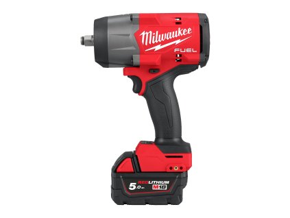 Milwaukee M18 FHIW2F12-502X Set aku ½″ rázového utahováku s vysokým krouticím momentem a pojistným koužkem akumulátorové řady M18 FUEL™ se 2 akumulátory M18 B5 a rachlonabíječkou M12-18 FC v HD boxu 