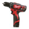 Milwaukee M12 BDD-202C, Aku kompaktní vrtačka/šroubovák akumulátorové řady M12™ v setu se 2 akumulátory M12 B2 a nabíječkou C12 C