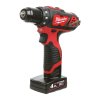Milwaukee M12 BDD-402C, Aku kompaktní vrtačka/šroubovák akumulátorové řady M12™ v setu se 2 akumulátory M12 B4 a nabíječkou C12 C
