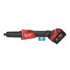 Milwaukee M18 FDGROVB-502X Set aku přímé brusky s proměnnými otáčkami a posuvným spínačem akumulátorové řady M18 FUEL™ ONE-KEY™ se 2 akumulátory M18 B5 a rychlonabíječkou M12-18 FC v HD boxu