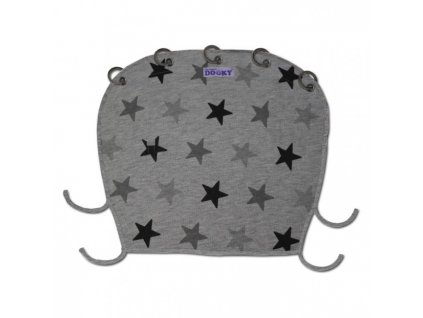 DOOKY DESIGN Slnečná clona - Grey stars