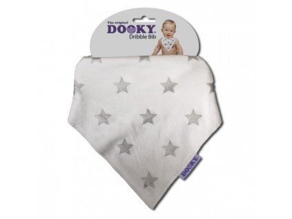 Dooky Podbradník Dribble Bib Silver Star