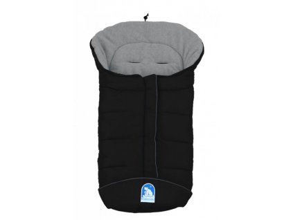 Eisbärchen Fusak do kočíku Čierna / šedý fleece