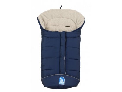 Eisbärchen Fusak do kočíku Tmavo modrá / béžový fleece