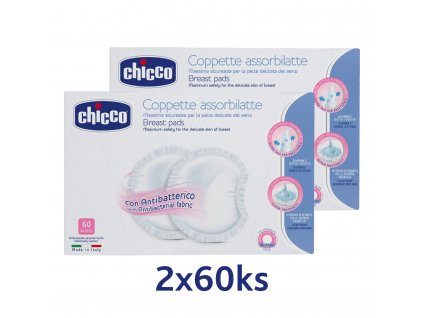 Chicco Antibakteriálne tampóny do podprsenky 120ks