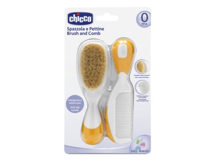 Chicco Hrebeň a kefka - oranžová