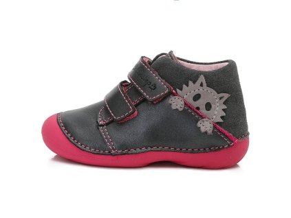 D.D.STEP kožené topánky - Dark Grey mačička