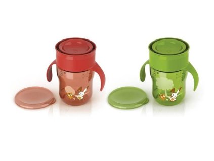 Avent Hrnček 260ml s držadlami "prvý dospelácky" červená
