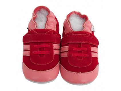 lait et miel chaussons cuir baskets rouges 2 3 ans