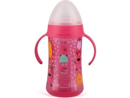 suavinex jidelni lahev booo druha s ousky 270 ml ruzova