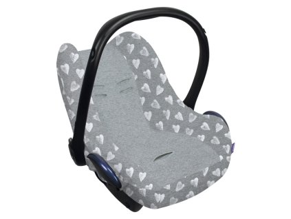 Dooky poťah na autosedačku Seat Cover 0+ HEARTS Grey