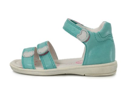 D.D.STEP kožené sandálky sea green Elsa