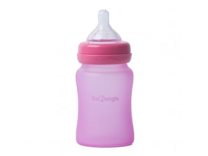 Bo Jungle sklenená fľaša s úchytmi B-Thermo 150ml Pink