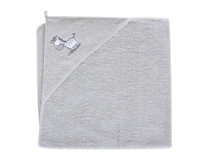 Ceba Osuška s kapucňou Froté 100x100 Zebra šedá Ceba W-815-002-260