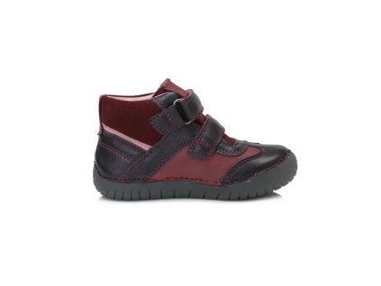 D.D.STEP LIGHT svietiace kožené topánky - Royal blue - červené