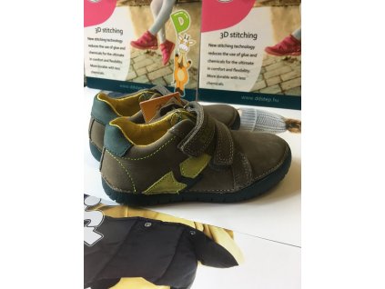 D.D.STEP LIGHT svietiace kožené topánky - Dark grey