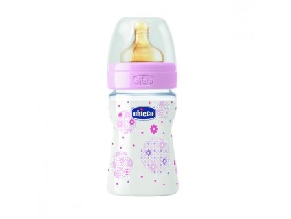 Chicco Fľaša bez BPA Well-Being kaučukový cumlík normálny 150ml, ružová 20610.10