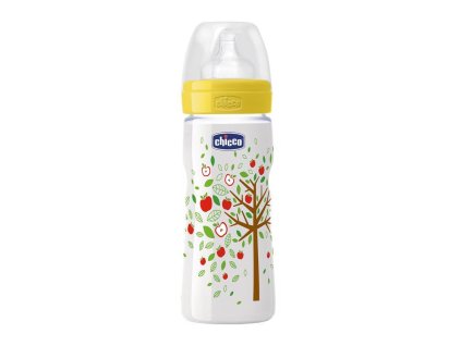 Chicco Fľaša bez BPA Well-Being silikónový cumlík rýchly 330ml 20635.30