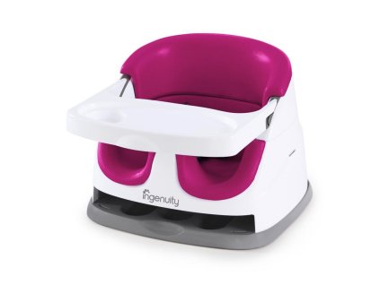 Ingenuity Podsedák na jedálenskú stoličku 2v1 Baby Base Pink Flambe 6m+, do 22kg