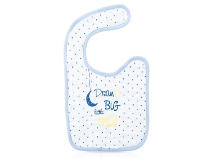 Nuby Podbradník mušelínový Little Moments modrý 0m+ Nuby ID4428-LMB
