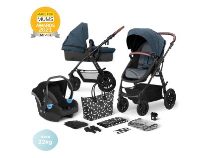 Kinderkraft Kočík kombinovaný 3v1 XMOOV Denim Kinderkraft 2020 KKWXMOVDEN3000