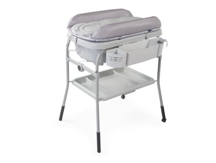 Chicco Pult prebaľovací s vaničkou Cuddle & Bubble Happy Silver 79348.0834