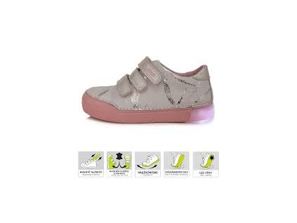 D.D.STEP LIGHT 068 svietiace topánky white prskané