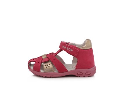 D.D.STEP kožené sandále AC290 Dark pink