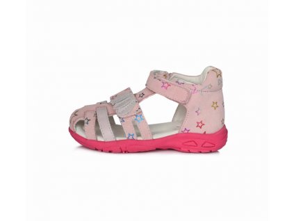 D.D.STEP kožené sandále AC290 lístky Mauve