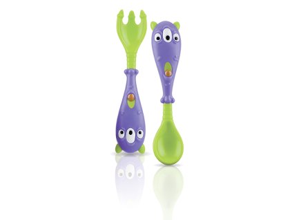 Nuby Vidlička a lyžička príšerka 6m+ AGS_ID22010