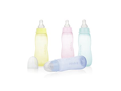 Nuby Fľaša dojčenská antikoliková stredný prietok 240ml, 3m+ AGS_ID1158