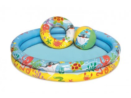 Bestway Nafukovací SET - bazén, plávacie koleso, lopta