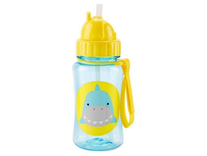 Skip Hop Zoo Hrnček so slamkou bez PVC a BPA Žralok 12m+ AGS_9I236810